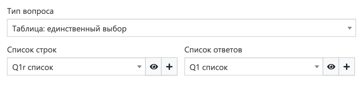 Параметры вопроса